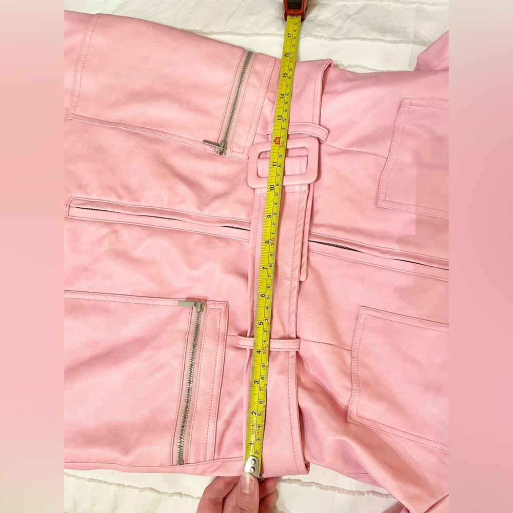 Avec Les Filles Pink Vegan Leather Romper - Picture 8 of 8